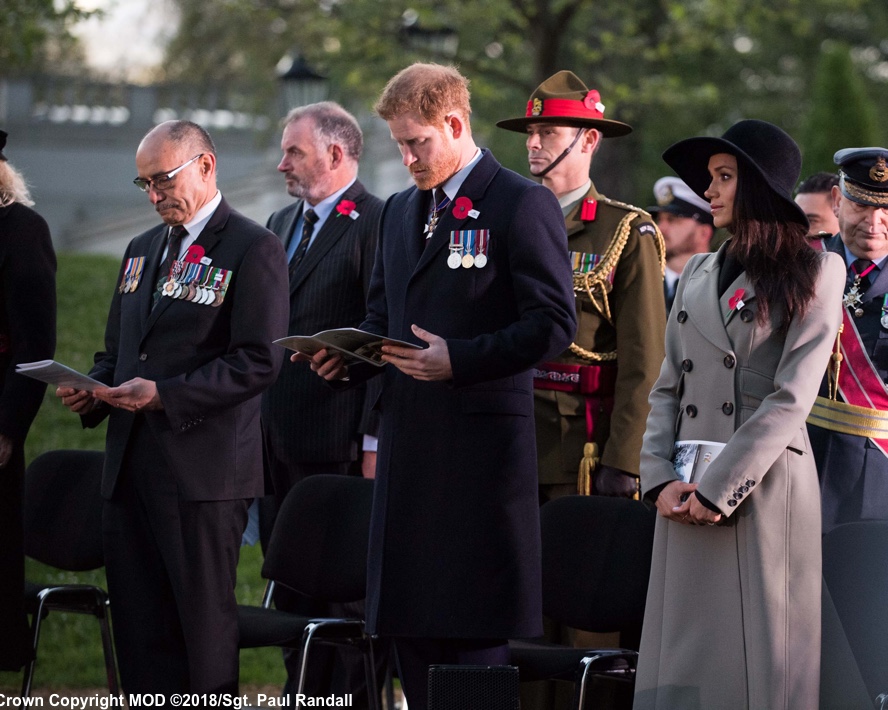Meghan in Somber Looks for Dawn and Noon ANZAC Services - What