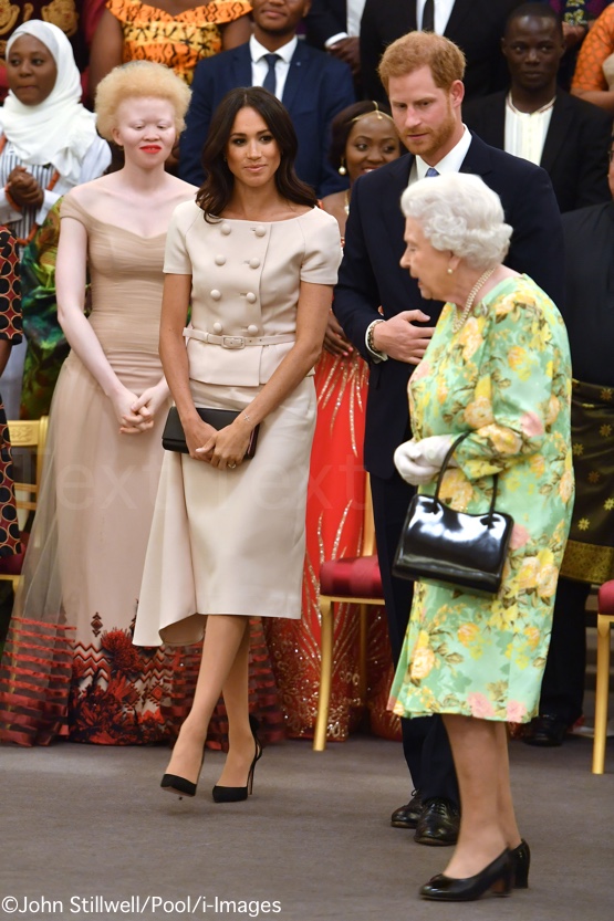Meghan Wears Prada for Queen's Young Leaders Reception