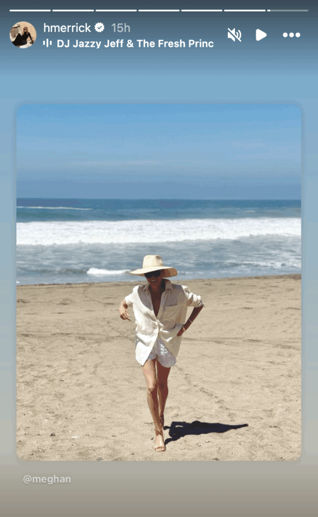Meghan Embraces Weekend Feeling in Sun-Kissed Beach Stroll (UPDATE 7/1) -  What Meghan Wore